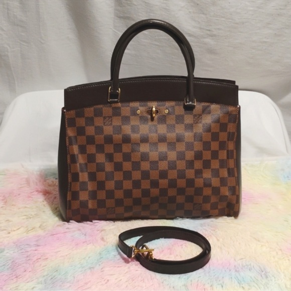 LUIS VUITTON RIVOLI DAMIER EBENE MM TOTE HANDBAG AUTHENTIC PRE-OWNED - Picture 6 of 6
